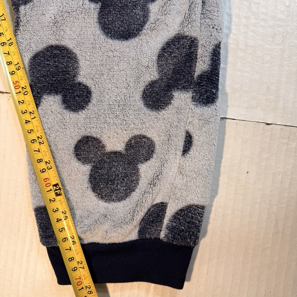 Disney Mickey Mouse Adult L One Piece Pajamas Hooded Fleece Zip Jumpsuit Blue - Picture 10 of 14